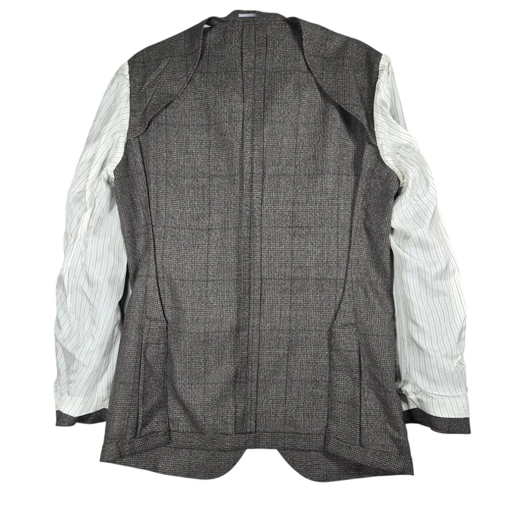 Proper Cloth Sport Coat Mens 42R Gray Glen Check Wool Marlane Extra Fine Merino